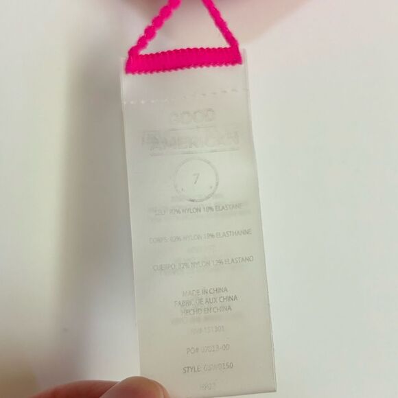 Good American Neon Pink Tiny Ties Bikini Set - Size 7 / 4x / 22 - 24 - Picture 7 of 11